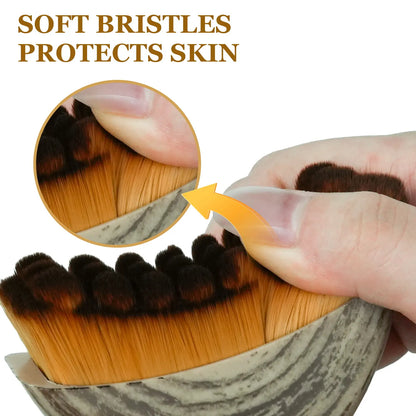 Cotsoco Lymphatic Contour Face Brush for Jawline & Chin Sculpting, Soft Bristles Dry Brushing Massager for Lymphatic Drainage & Facial Fatigue Relief, Ergonomically Designed, Gift for Women, Summervibes