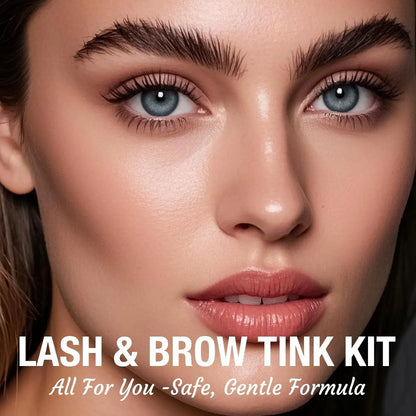 Lash Tint Kit Black Eyelash & Eyebrow Dye Set for Lashes and Brows Eyelash Tint Set with Long Lasting for Home Use Gentle Cosmetic Makeup