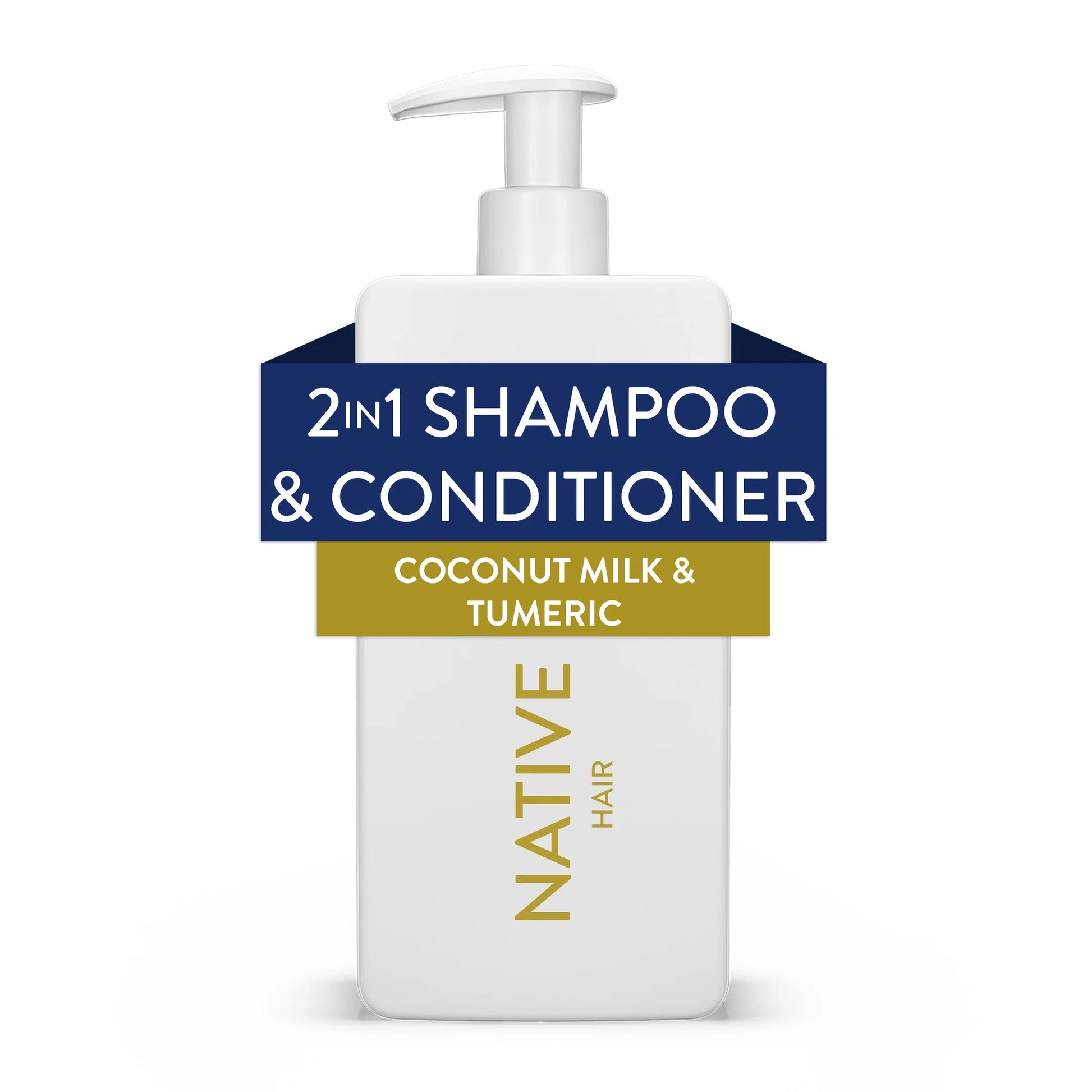 Curl Care 2-In-1 Mens Shampoo and Conditioner Coconut Milk and Turmeric 16.5 Fl Oz