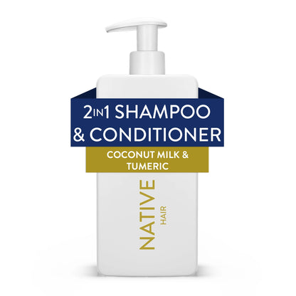 Curl Care 2-In-1 Mens Shampoo and Conditioner Coconut Milk and Turmeric 16.5 Fl Oz