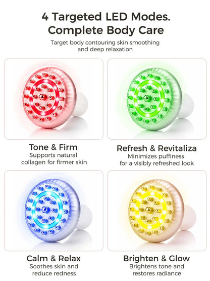 Professional 4-In-1 Body Toning & LED Glow Handle Massager – Advanced Heated Vibration for Smooth Skin & Daily Self-Care Gua Sha – Portable Full-Body Care Device Summerwins Dealsforyoudays